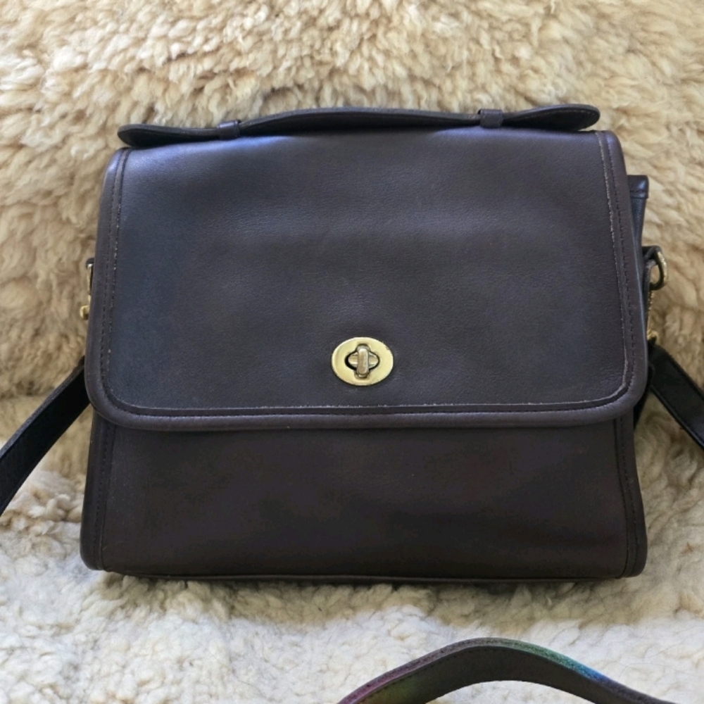 Coach Vintage Court Bag Glovetanned Leather 9870 Mahogany